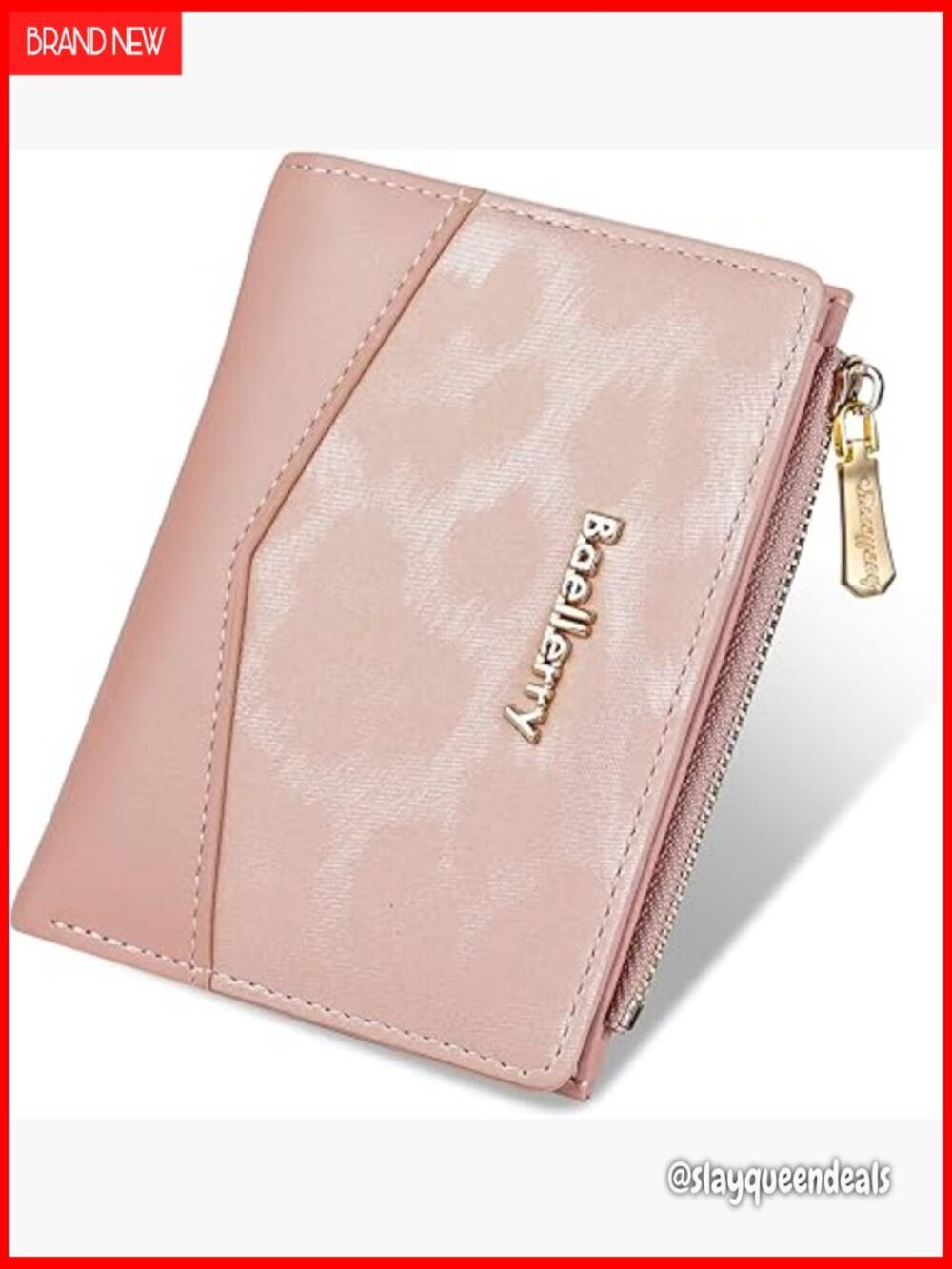 Small RFID Blocking Bifold Wallet with Zipper Pocket and ID Window